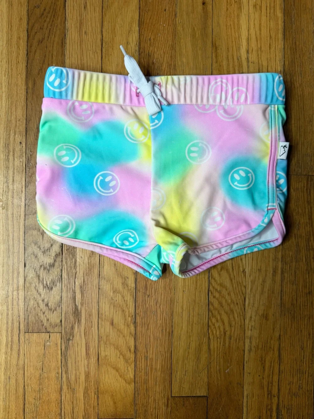 Dream Big Little Co 2/3 Pastel Smiley Hybrid Swim Shorts